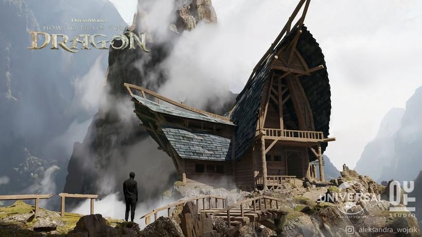 Second iteration variation — Stoick's house concept design, How to Train Your Dragon