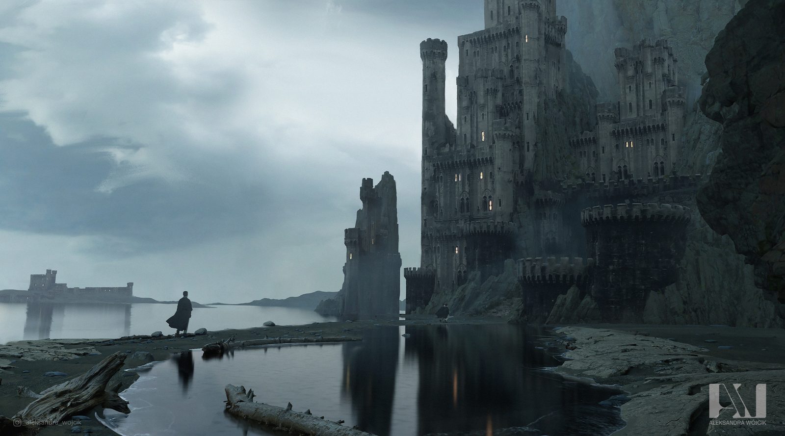 Dark Castle - environment concept art by Aleksandra Wojcik
