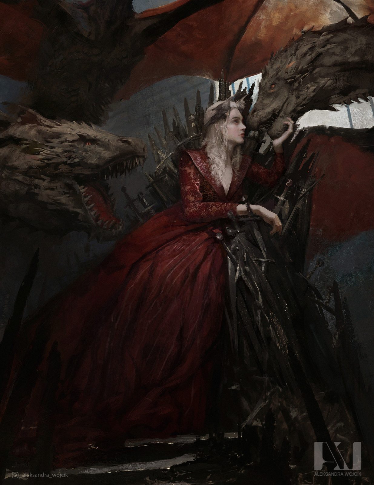 Daenerys - illustration by Aleksandra Wojcik