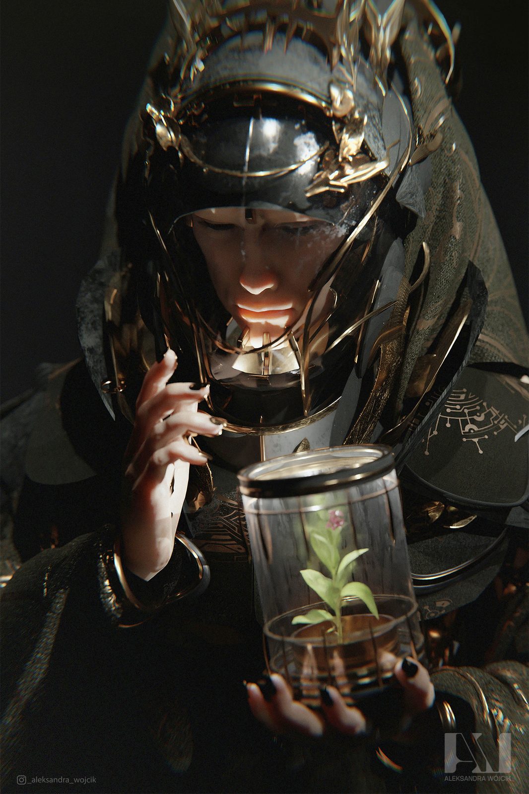 Space Plant Lover - illustration by Aleksandra Wojcik