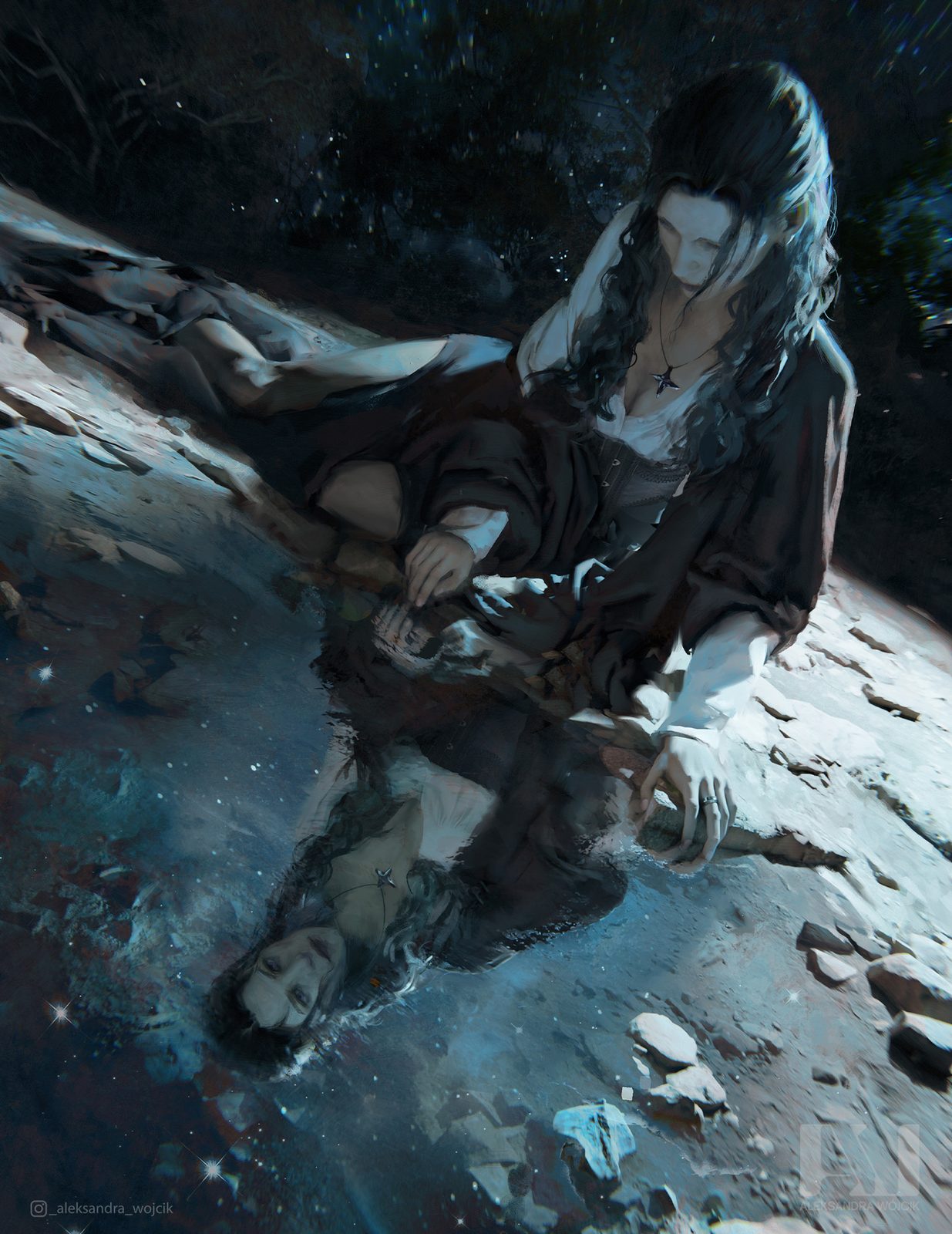 Yennefer - illustration by Aleksandra Wojcik